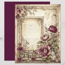 Lámina Papel para Scrapbook Victoriano y Encaje