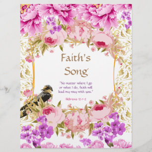 Lámina Papel personalizado del poema de la canción de Fai