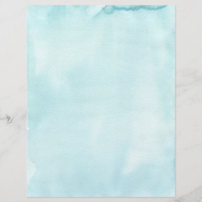 Lámina Papel pintado de acuarela azul (Anverso)