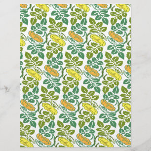 Lámina Papel pintado de damasco floral de Buttercup Art N
