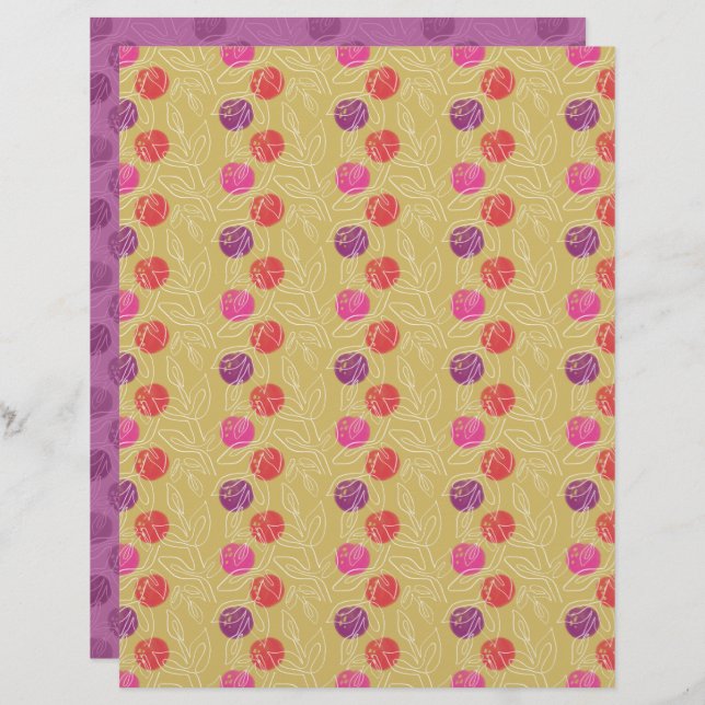 Lámina Papel Plum Scrapbook (Anverso / Reverso)