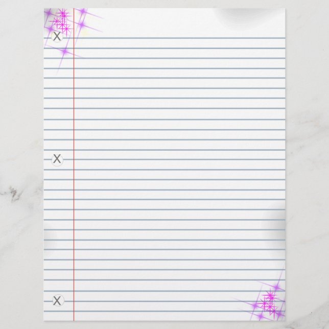 Lámina Papel portátil Punk Purpurina rosa (Anverso)