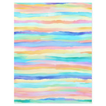 Papel rastrillero de rayas de Rainbow Pastel