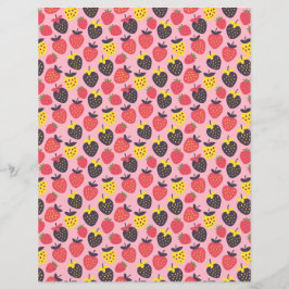Lámina Papel retro de fresa y rayas para el libro de rasp
