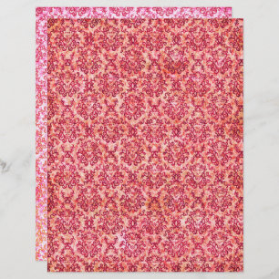 Lámina Papel rojo shabby vintage de scrapbook