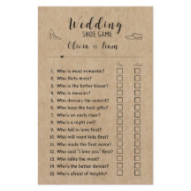 Papel rústico Ducha de novia Juego de zapatos Boda