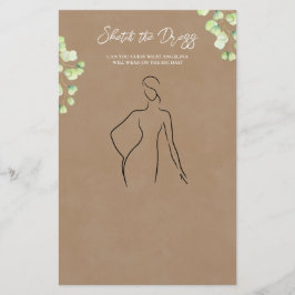 Lámina Papel Shees con el juego "bocetos el vestido".