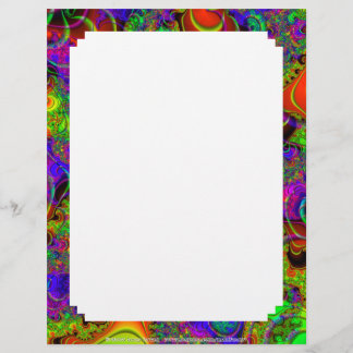 Lámina Papel timbrado personalizado C~14 Fractal 01 - 8,5