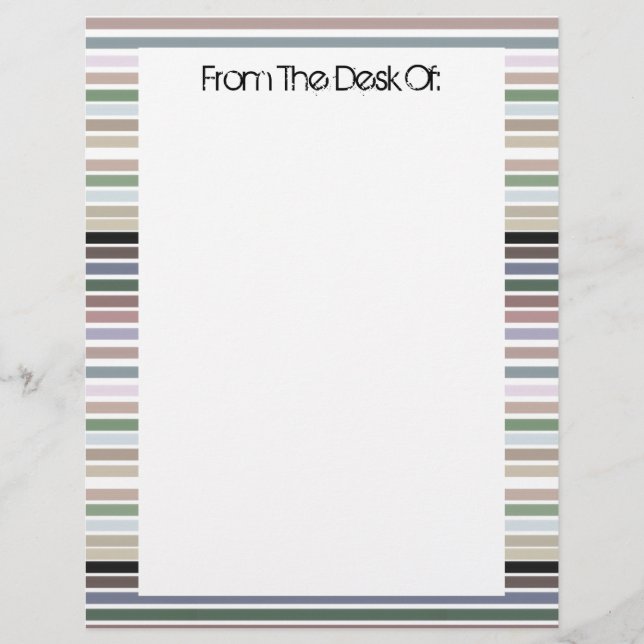 Lámina Papel Timbrado Personalizado Con Rayas (Anverso)