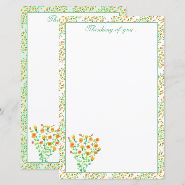 Lámina Papel verde amarillo y blanco (Anverso / Reverso)