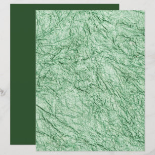 Lámina Papel Verde Arrugado Textura Scrapbook Paper
