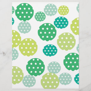 Lámina Papel verde con círculos punteados: