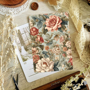Lámina Papel vintage victoriano Floral en álbumes