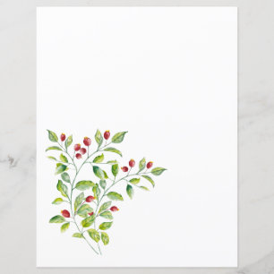 Lámina Papelería Boda de moras rosadas y follaje verde