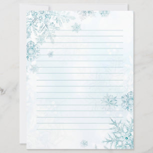 Lámina Papelería de copos de nieve, papel de invierno