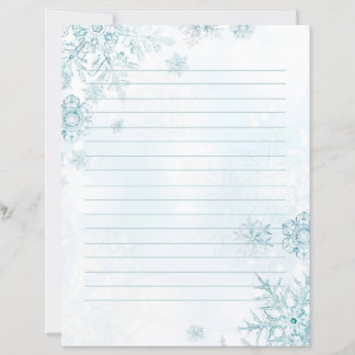Lámina Papelería de copos de nieve, papel de invierno