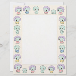 Lámina Papelería de pacientes zombies Kawaii