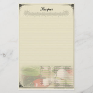 Lámina Papelería personalizada para recetas