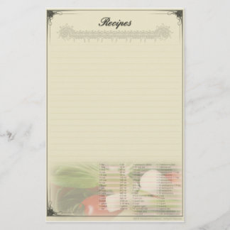 Lámina Papelería personalizada para recetas