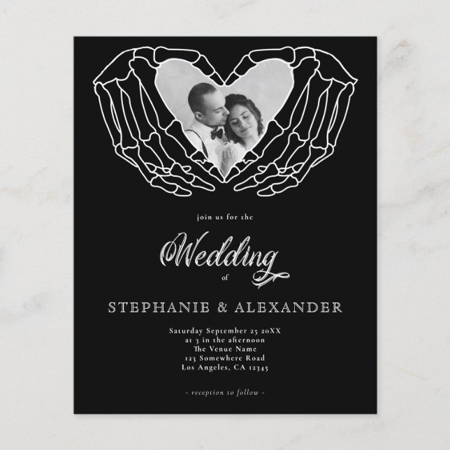 Lámina PAPER Boda de manos para foto gótica negra (Anverso)