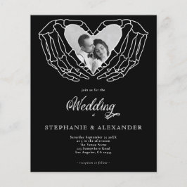 Lámina PAPER Boda de manos para foto gótica negra