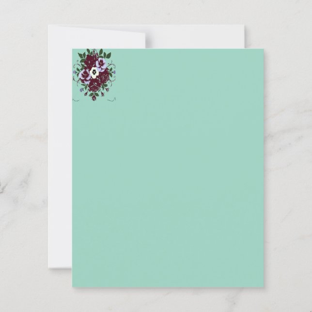 Lámina Papier à Lettres Floral - Bouquet de Violettes (Reverso)