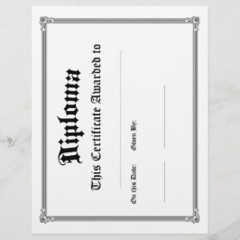 Lámina Paquete de 10 en blanco para el Diploma clásico