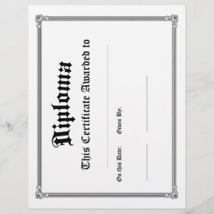 Lámina Paquete de 10 en blanco para el Diploma clásico