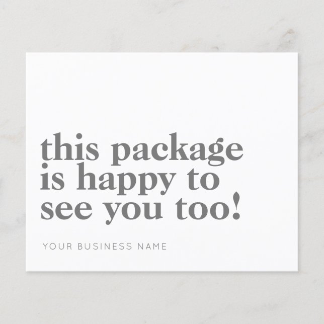 Lámina Paquete de presupuesto Feliz de verte gracias por  (Anverso)