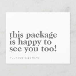 Lámina Paquete de presupuesto Feliz de verte gracias por 