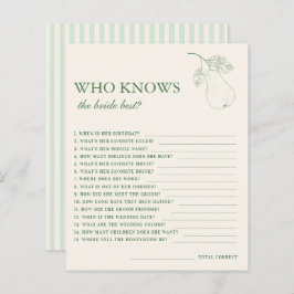 Lámina Par Perfecto que conoce mejor juego de novias