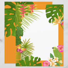 Lámina Paraíso tropical Naranja Blank