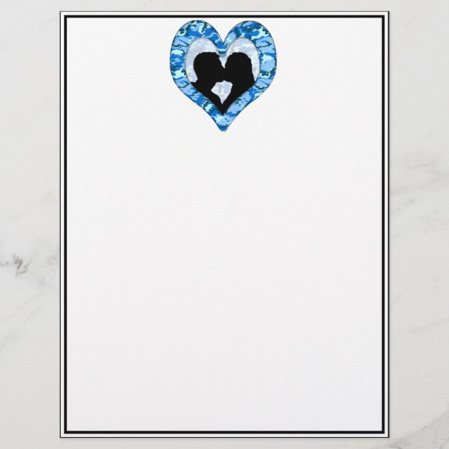 Lámina Pareja de Besada Woodland Sky Blue Camouflage (Anverso)