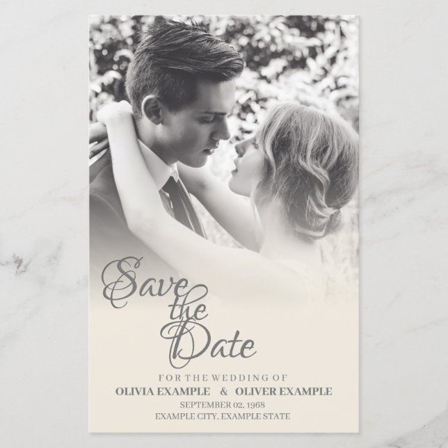 Lámina Pareja de Bodas de besos en monocromo (Anverso)