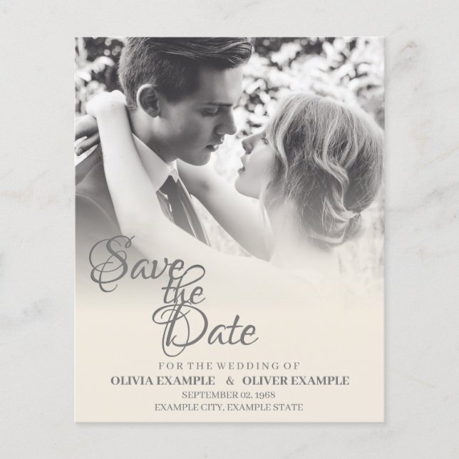 Lámina Pareja de bodas de besos en monocromo (Anverso)