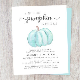 Lámina Parejas De Calabaza Cuta Invitación De Bebé Niño D