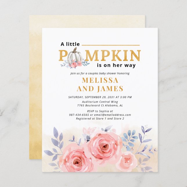 Lámina Parejas de Calabaza Presupuestaria Lilac Floral Ba (Anverso / Reverso)