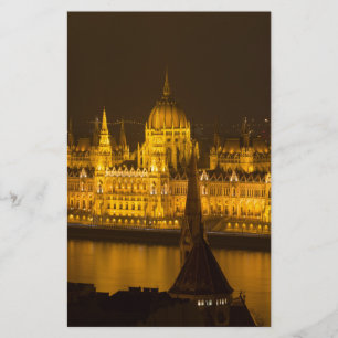 Lámina Parlamento húngaro Budapest por noche