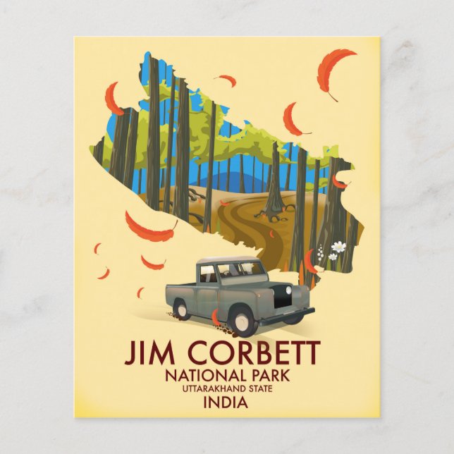 Lámina Parque nacional Jim Corbett, estado de Uttarakhand (Anverso)
