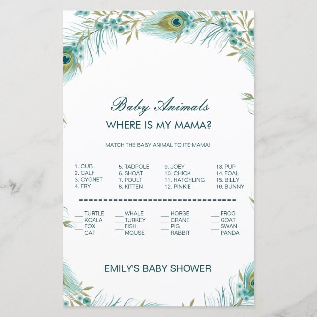 Lámina Partida animal infantil editable, ¿dónde está mamá (Anverso)