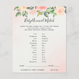 Lámina Partida de animales bebés | Juego Baby Shower