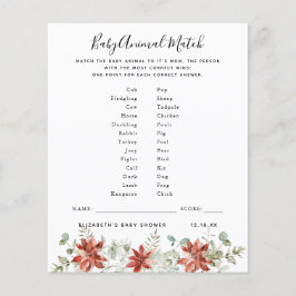 Lámina Partida de animales bebés | Juego Baby Shower