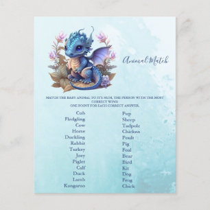 Lámina Partida de animales en Baby Shower