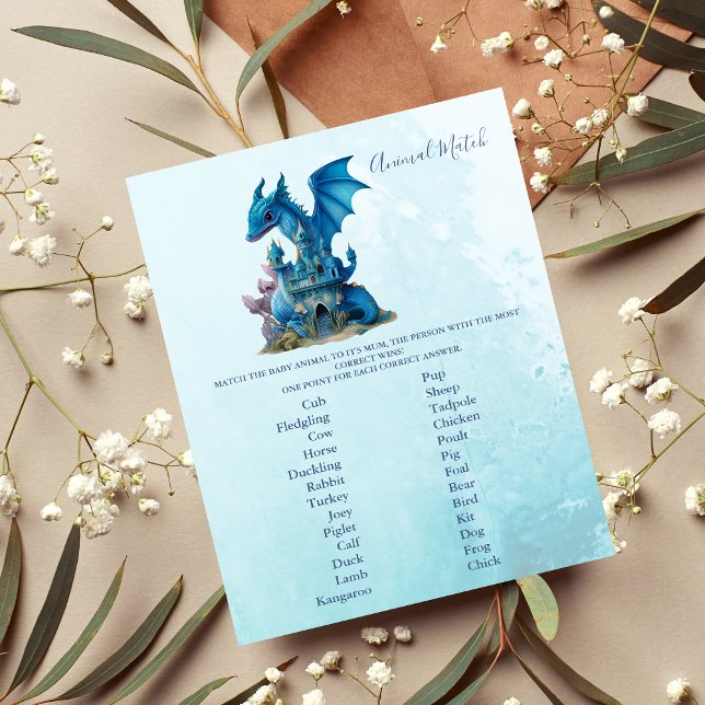 Lámina Partida de animales en Baby Shower (Subido por el creador)