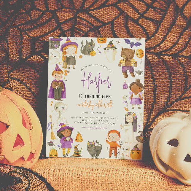 Lámina Partido de cumpleaños de Halloween, Chica de Disfr (Subido por el creador)