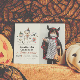 Lámina Partido de cumpleaños de la foto de Halloween en S