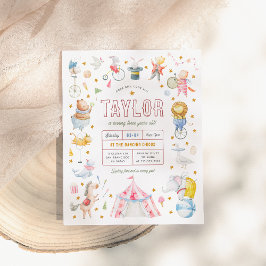 Lámina Partido de Cumpleaños del Carnaval de Circo Animal