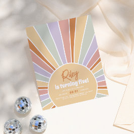 Lámina Partido de Cumpleaños del Chica Groovy del Retro d