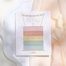 Lámina Partido de cumpleaños del presupuesto de pasteles 