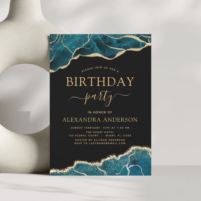 Lámina Partido de Cumpleaños Turquesa, Agate Presupuestar (Subido por el creador)